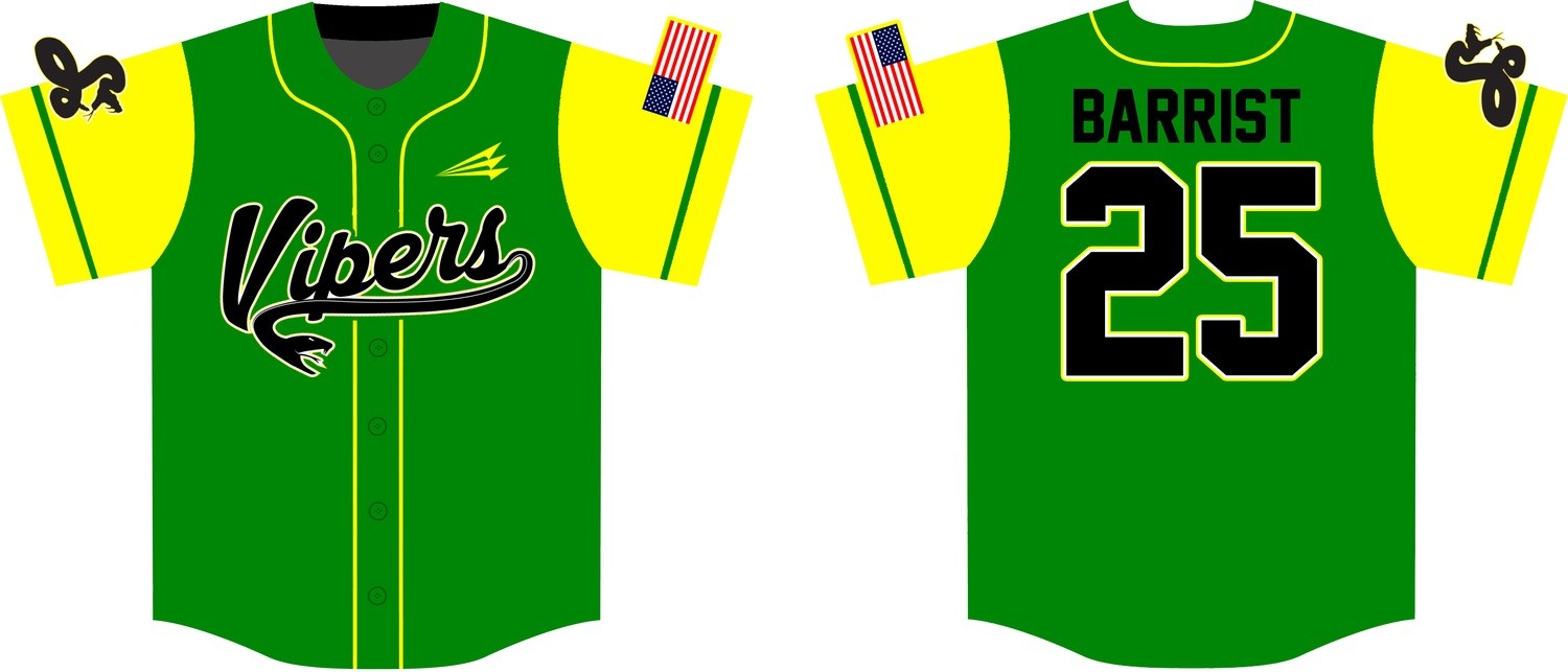 Vipers Custom Baseball Jersey Design #1B