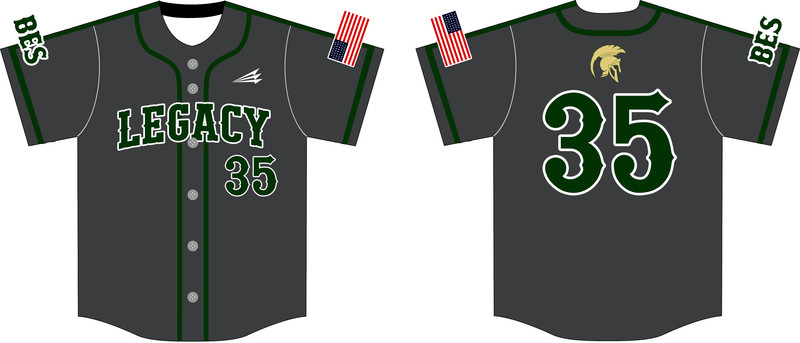 Legacy Christian Academy Custom NanoDri Baseball Jersey #1C