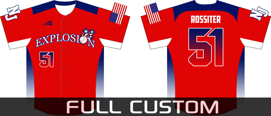 New Jersey Explosion Custom Baseball Jersey #5a