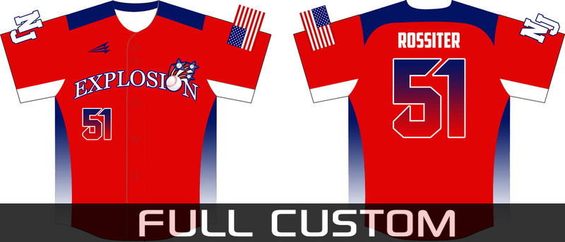 New Jersey Explosion Custom Baseball Jersey #5a