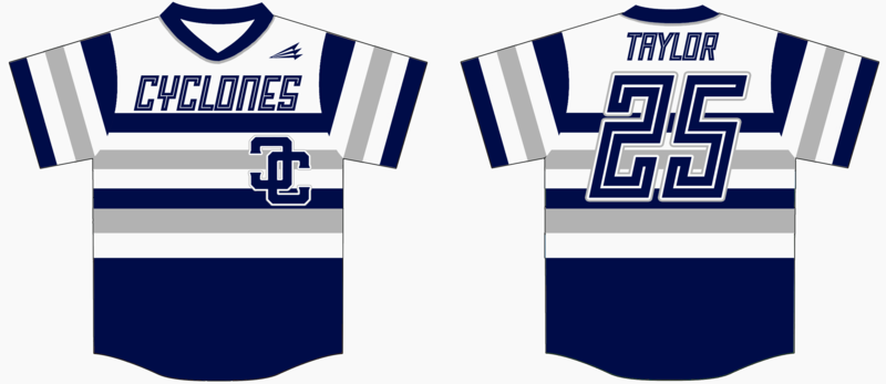 Centex Cyclones Custom Baseball Jersey Design #4C