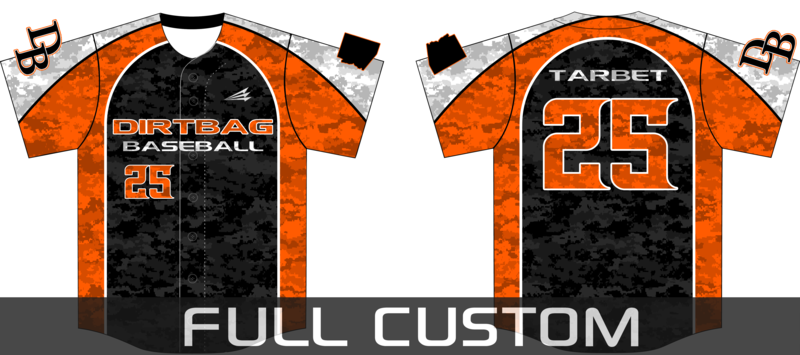 Dirtbags (Tarbet) Custom Baseball Jersey #1b