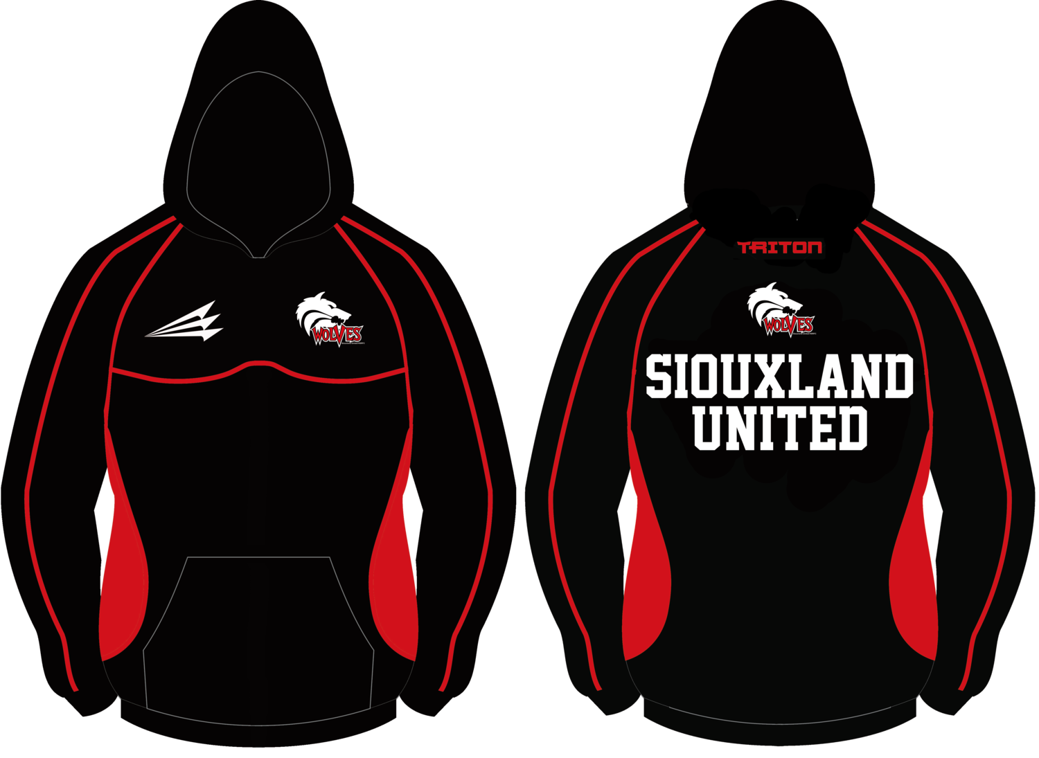 Siouxland United Wolves Vulcan Winterproof Sublimated Hoodie
