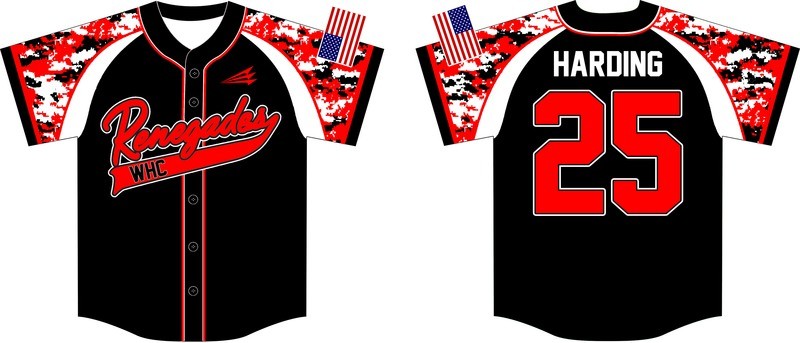 WHC Renegades Baseball Custom Jersey Design #1