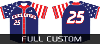 New England Cyclones Baseball Custom Jersey Design #1