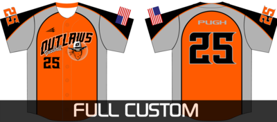 Outlaws Baseball Custom Jersey Design #1