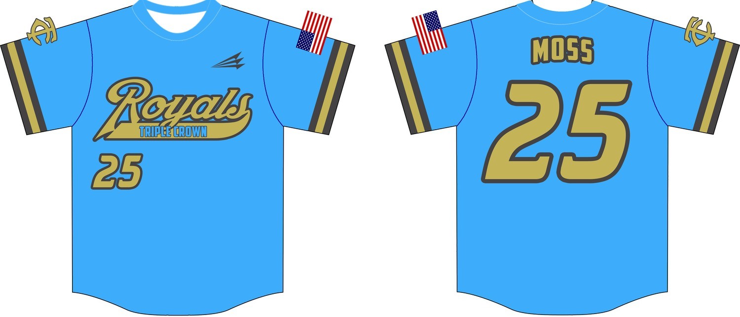 Triple Crown Royals Baseball Custom Jersey Design #3