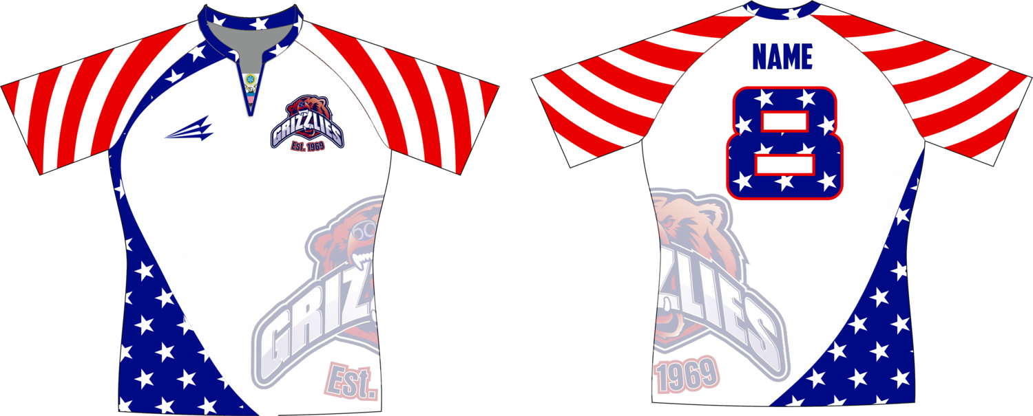Colorado Springs Grizzlies Patriotic Rugby Jersey