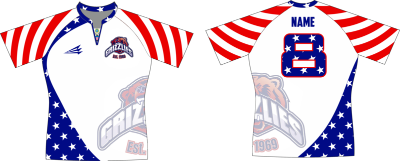 Colorado Springs Grizzlies Patriotic Rugby Jersey