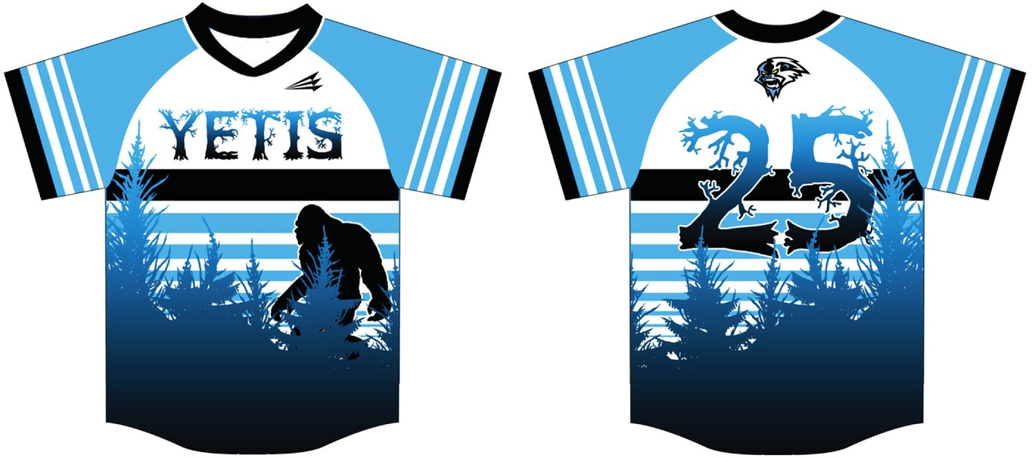 The Yetis Baseball Custom Game Jersey D1