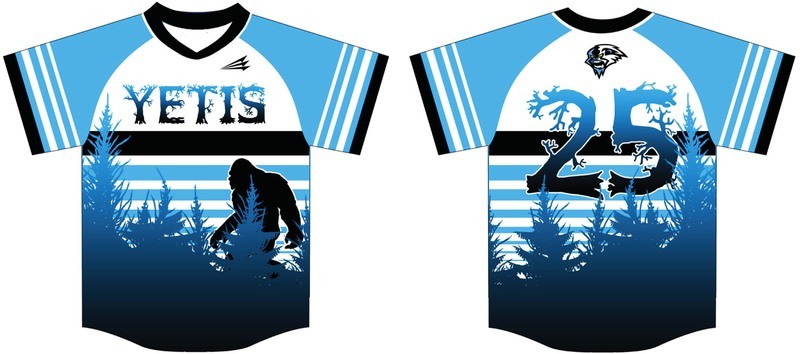The Yetis Baseball Custom Game Jersey D1