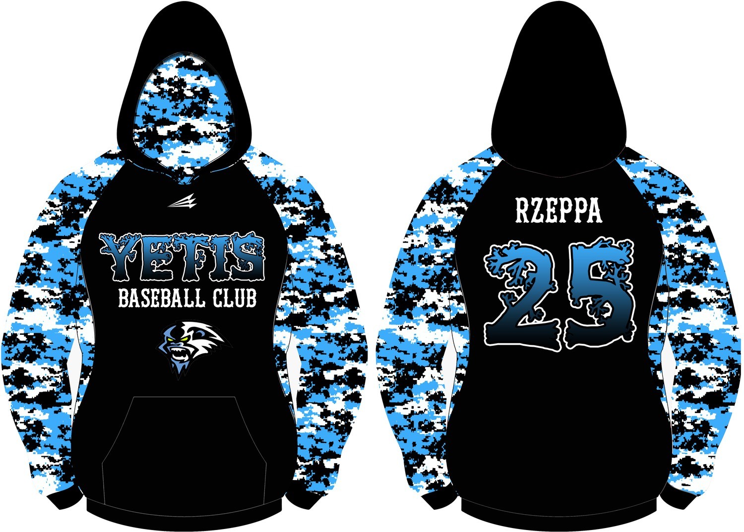 The Yetis Baseball Custom Hoodie H1