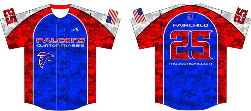 Clinton Massie Falcons Custom Baseball Jersey Design #2