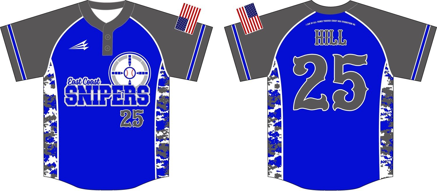 East Coast Snipers Custom Baseball Jersey #1D