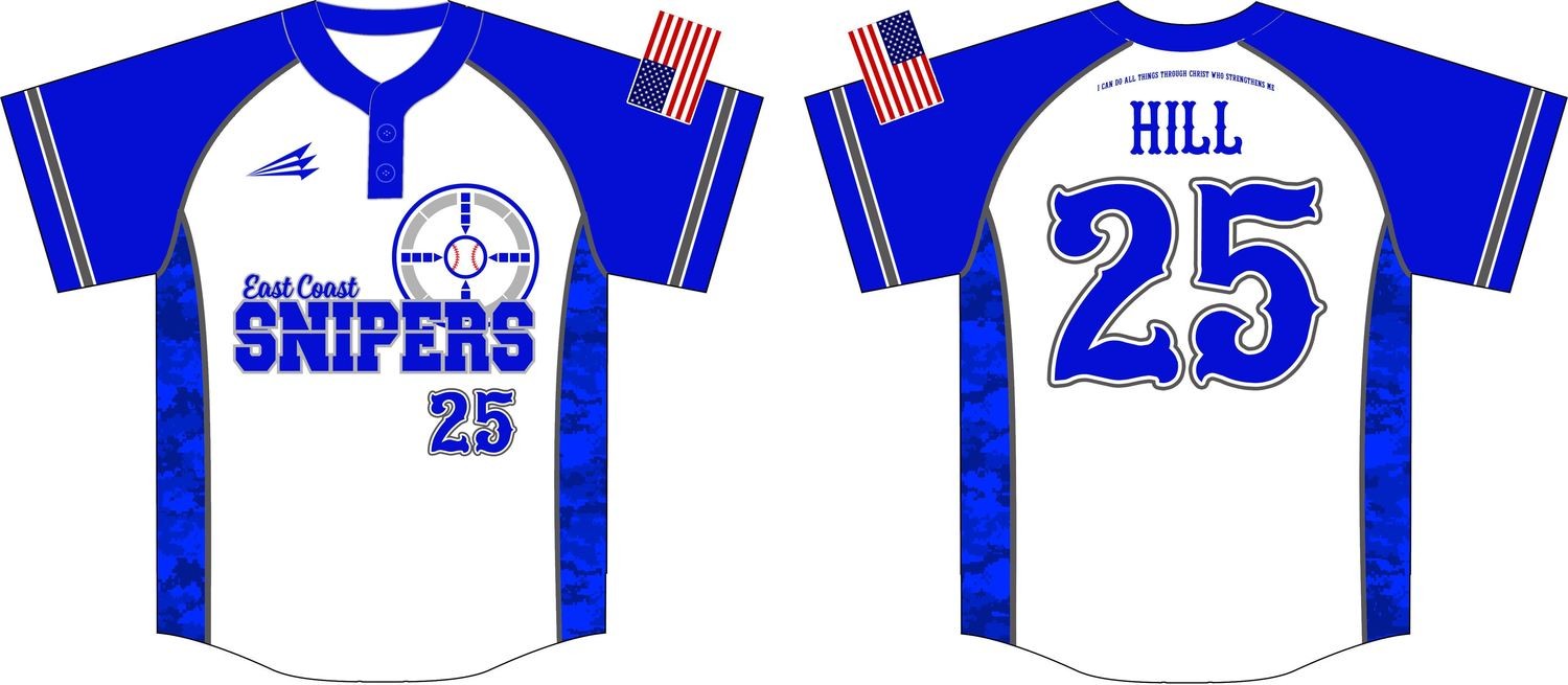East Coast Snipers Custom Baseball Jersey #2D