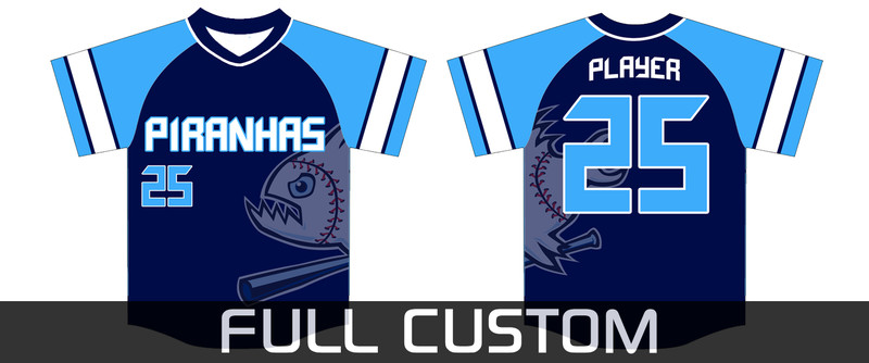 Piranhas Baseball Custom Jersey #4G