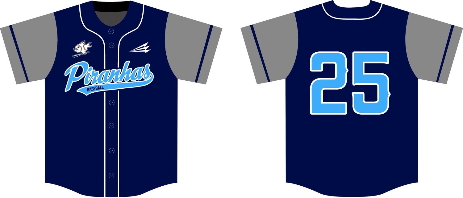 Piranhas Baseball Custom Jersey #10