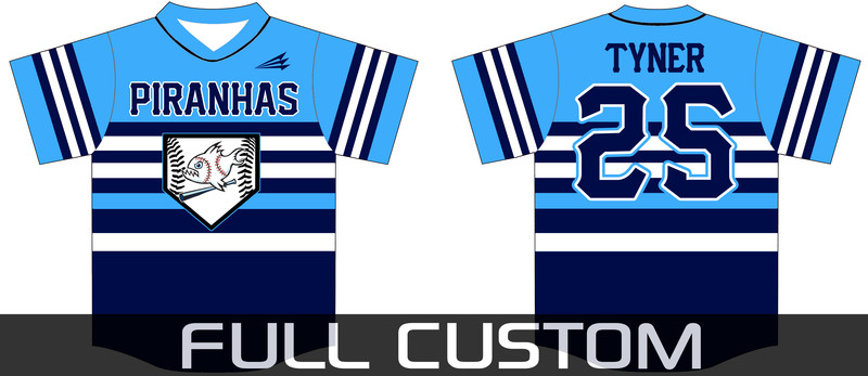 Piranhas Baseball Custom Jersey #1C
