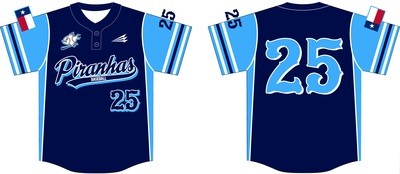 Piranhas Baseball Custom Jersey #7