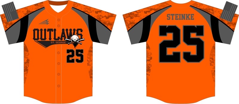 Outlaws Custom Baseball Jersey #1