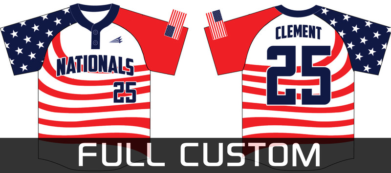 NC Nationals Baseball Custom Jersey Design #2