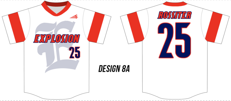 New Jersey Explosion Custom Baseball Jersey #8a