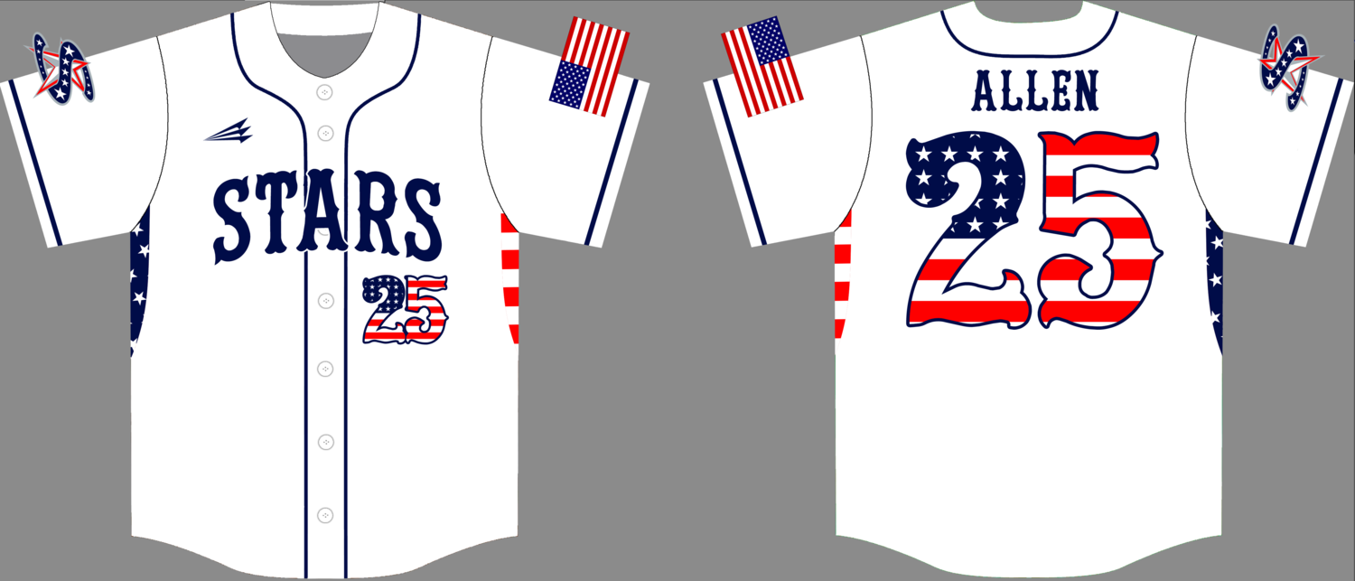 Stars Baseball (Allen) Custom Baseball Jersey #1B