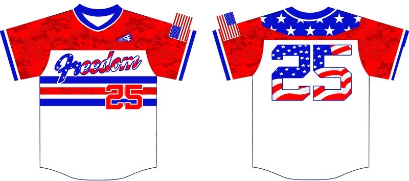 Freedom Baseball Custom Jersey Design #2