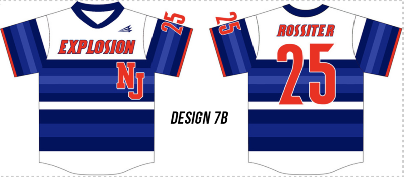 New Jersey Explosion Custom Baseball Jersey #7b