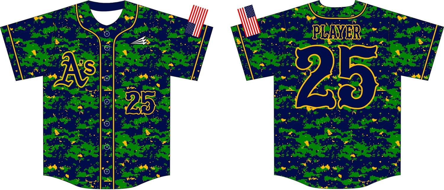 Orland Park A&#39;s Baseball Jersey 1E