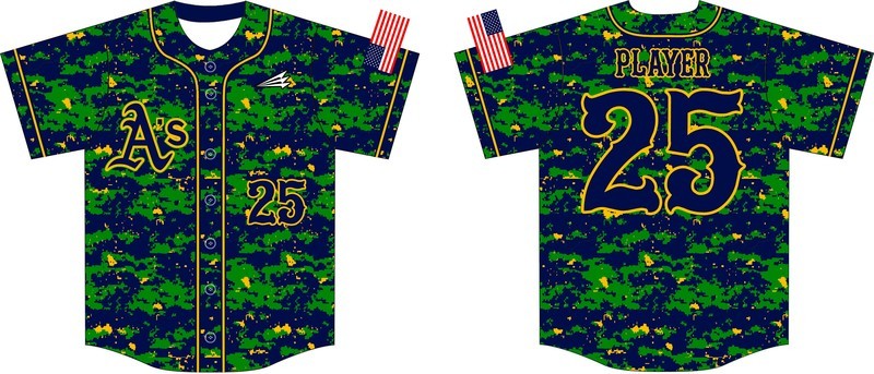 Orland Park A&#39;s Baseball Jersey 1E
