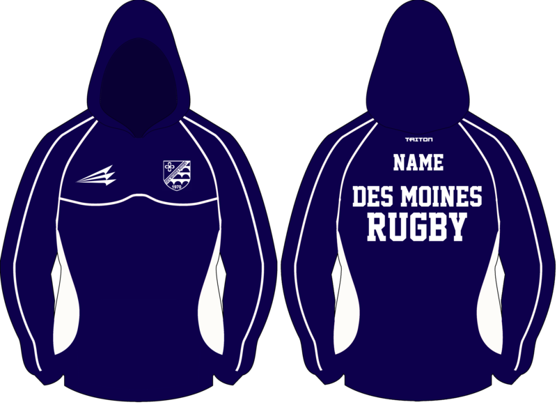 Des Moines Rugby Vulcan Winterproof Sublimated Hoodie