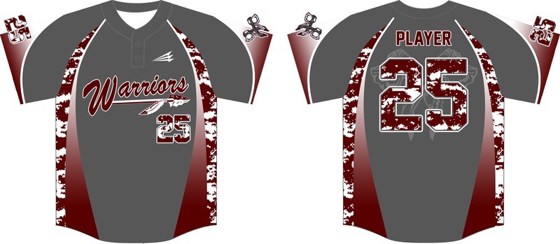 Wildwood Warriors Custom Baseball Jersey Design #6