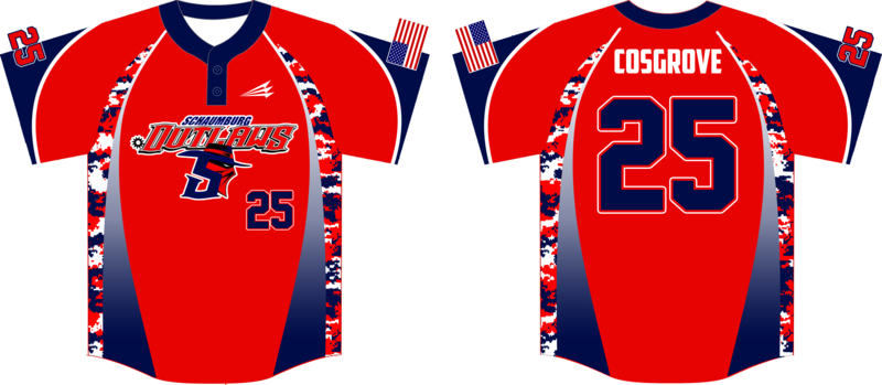Schaumburg Outlaws Custom Baseball Jersey  #1B