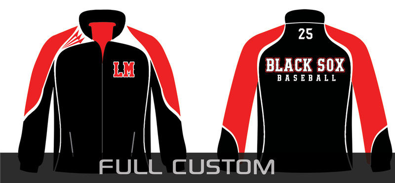 Linn-Mar Black Sox Baseball Crusader Rainproof  Track Jacket