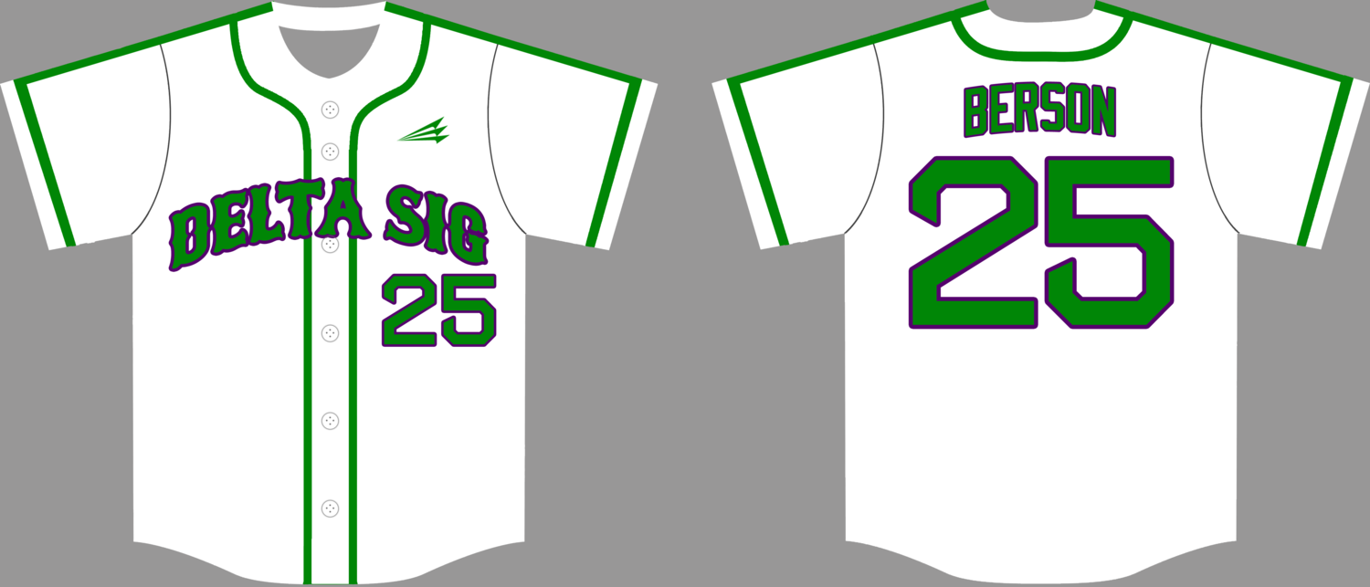 Delta Sig (Berson) Custom Baseball Jersey Design #2A