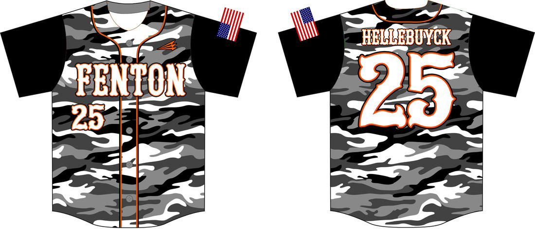 Fenton Tigers Baseball Custom Jersey #1c