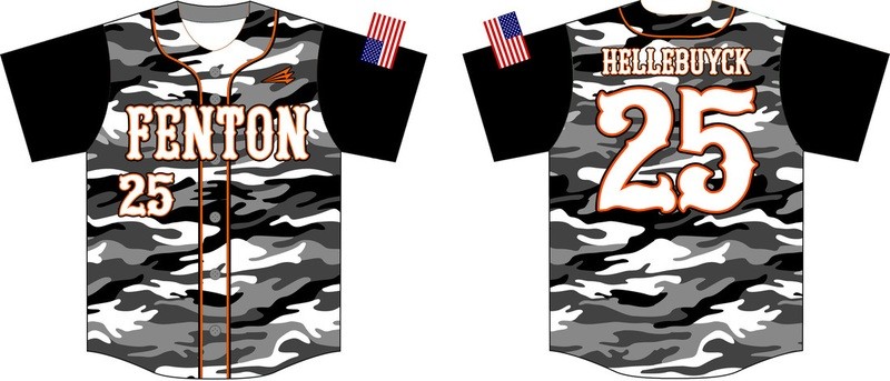 Fenton Tigers Baseball Custom Jersey #1c