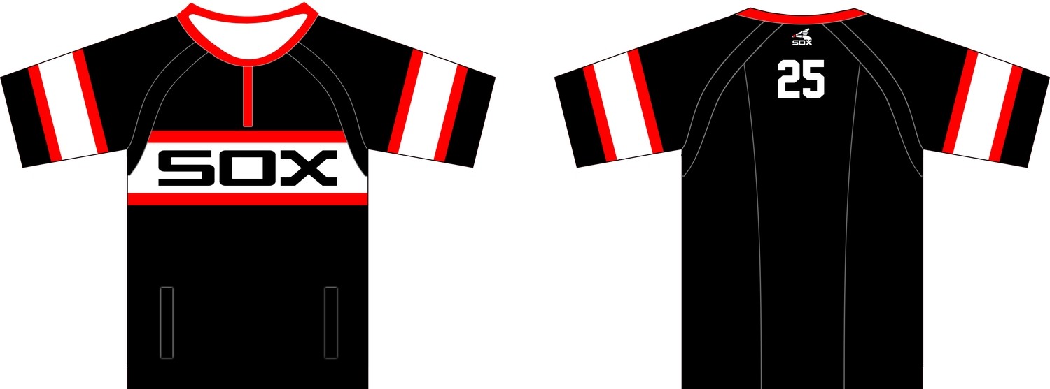 Parsippany Black Sox Custom Baseball Cage Jacket Design #1