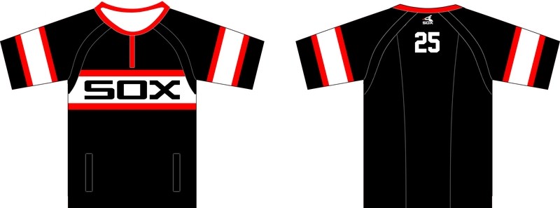 Parsippany Black Sox Custom Baseball Cage Jacket Design #1