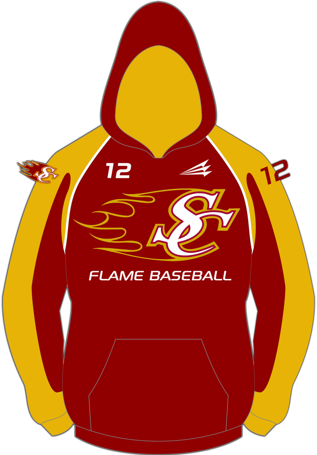 Flame Baseball Vulcan Winterproof Player Hoodie