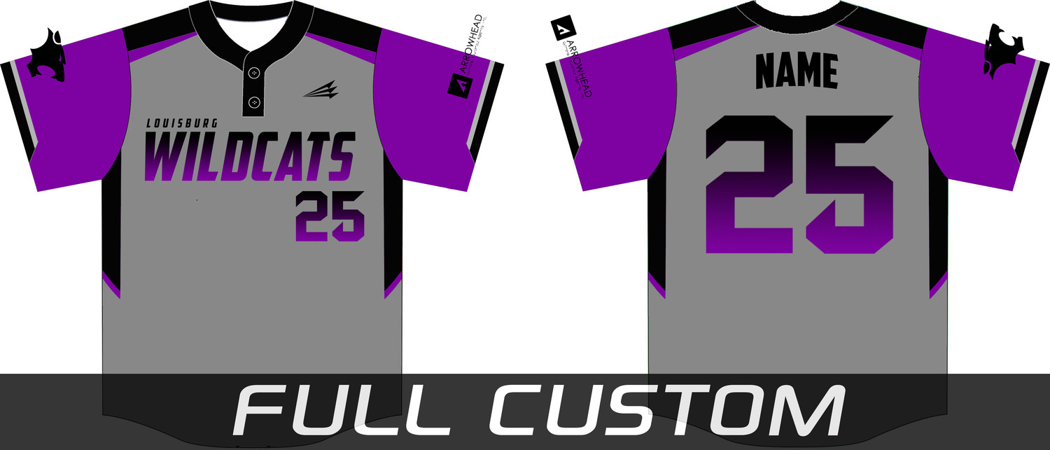 Louisburg Wildcats baseball Custom Jersey Design #1