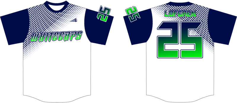 Whitecaps (Lofgren) Custom Baseball Jersey Design #1B