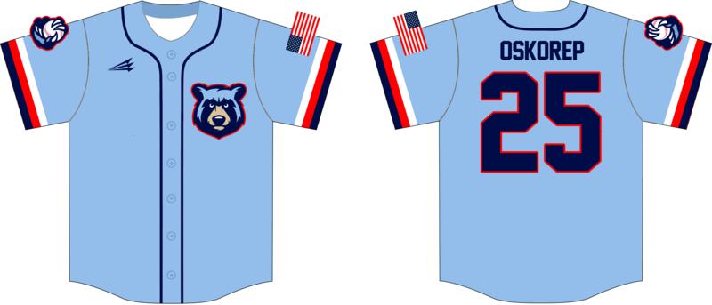 Grizzlys Custom Baseball Jersey #1