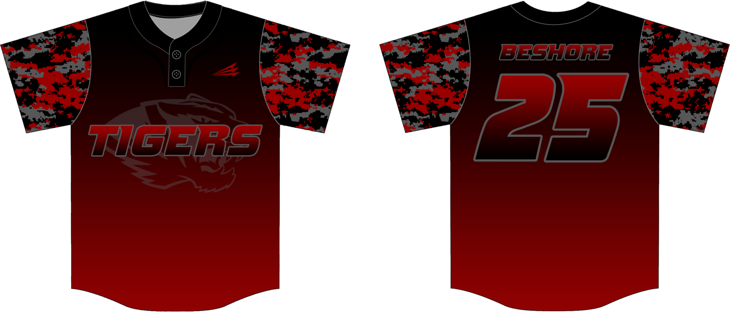 Nevada Tigers Custom Baseball Jersey Design #2C