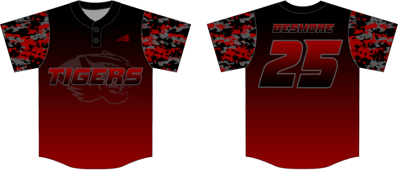 Nevada Tigers Custom Baseball Jersey Design #2C