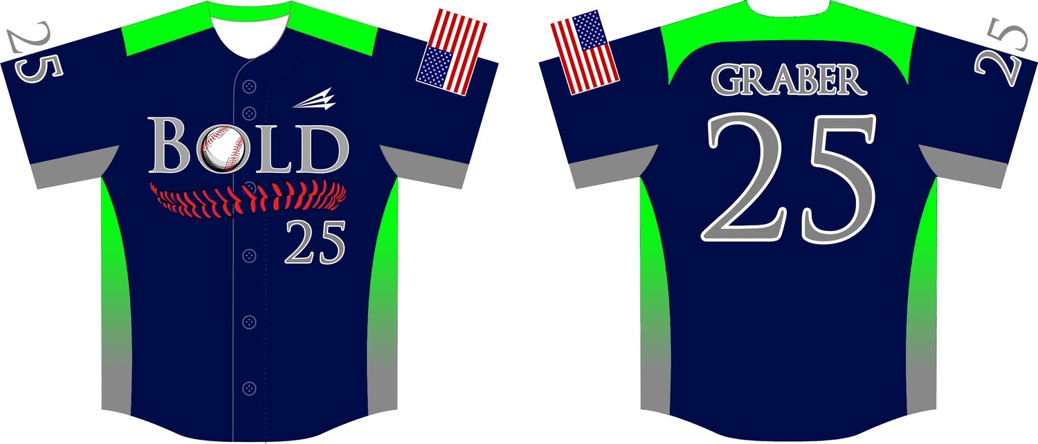 Bold Custom Baseball Jersey Design #2D