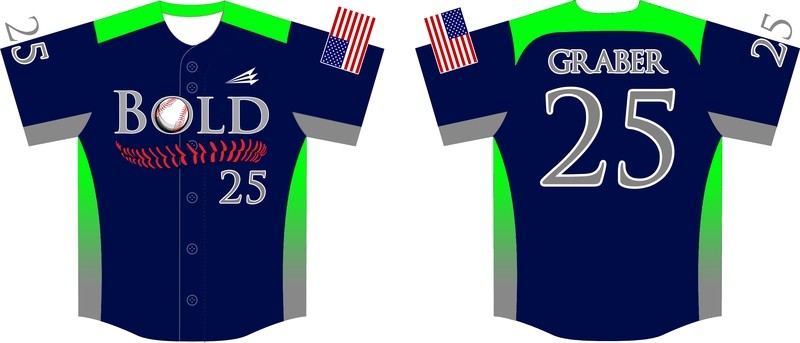 Bold Custom Baseball Jersey Design #2D