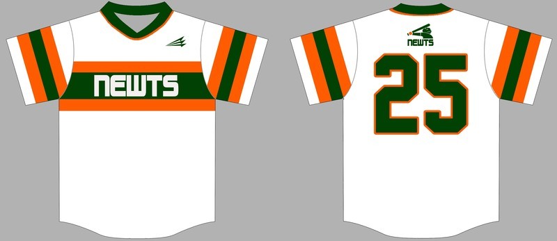 New Carlisle Newts Custom Baseball Jersey Design #1B