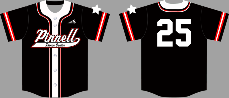 Pinnell Dance Centre Custom Baseball Jersey Design #1